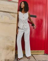 Pantalon long large uni