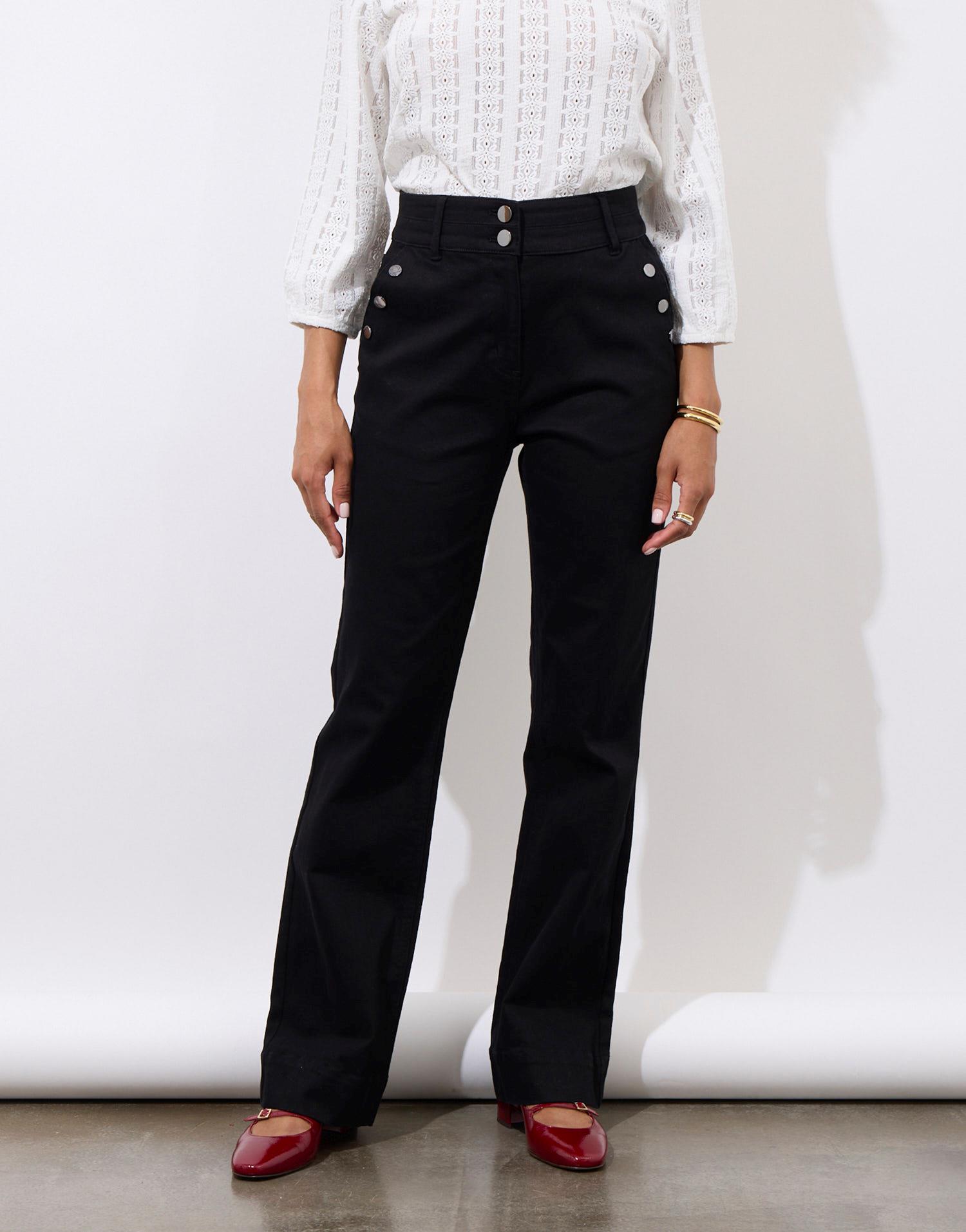 Pantalon long bootcut uni