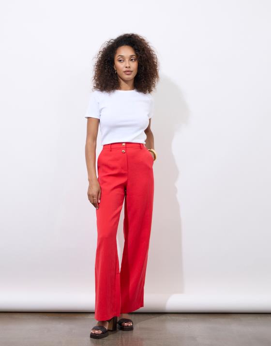 Pantalon long large uni