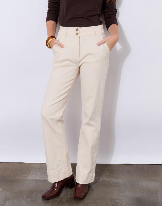 Pantalon long bootcut uni
