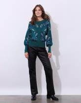Pantalon long bootcut enduit