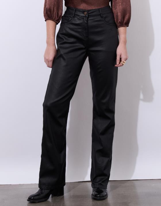 Pantalon long bootcut enduit