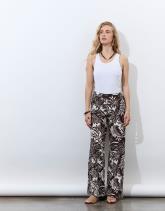 Pantalon long large imprimé