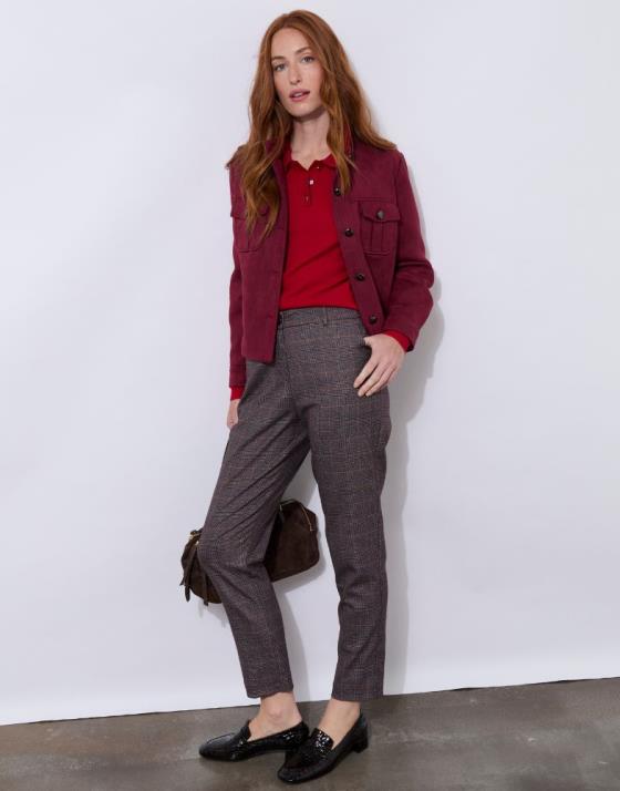 Pantalon 7/8 cigarette Prince de Galles