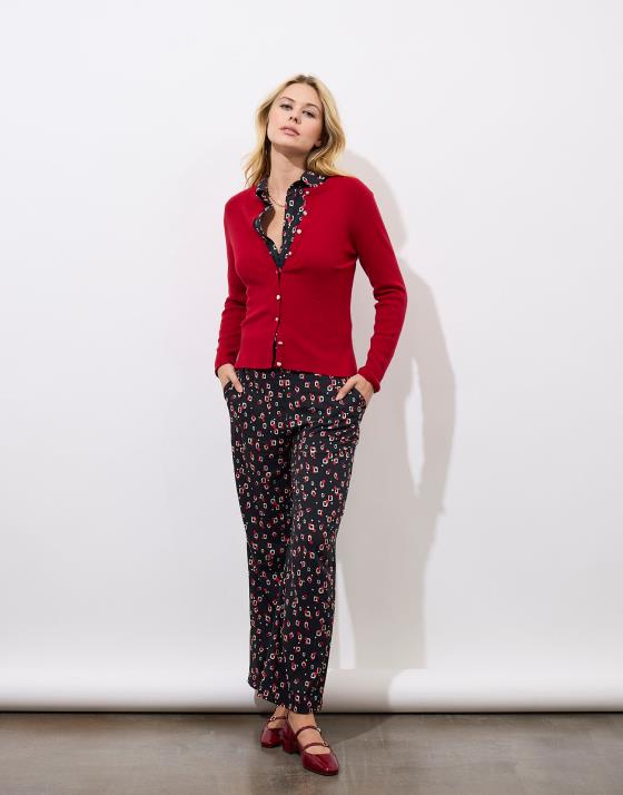 Pantalon long large imprimé