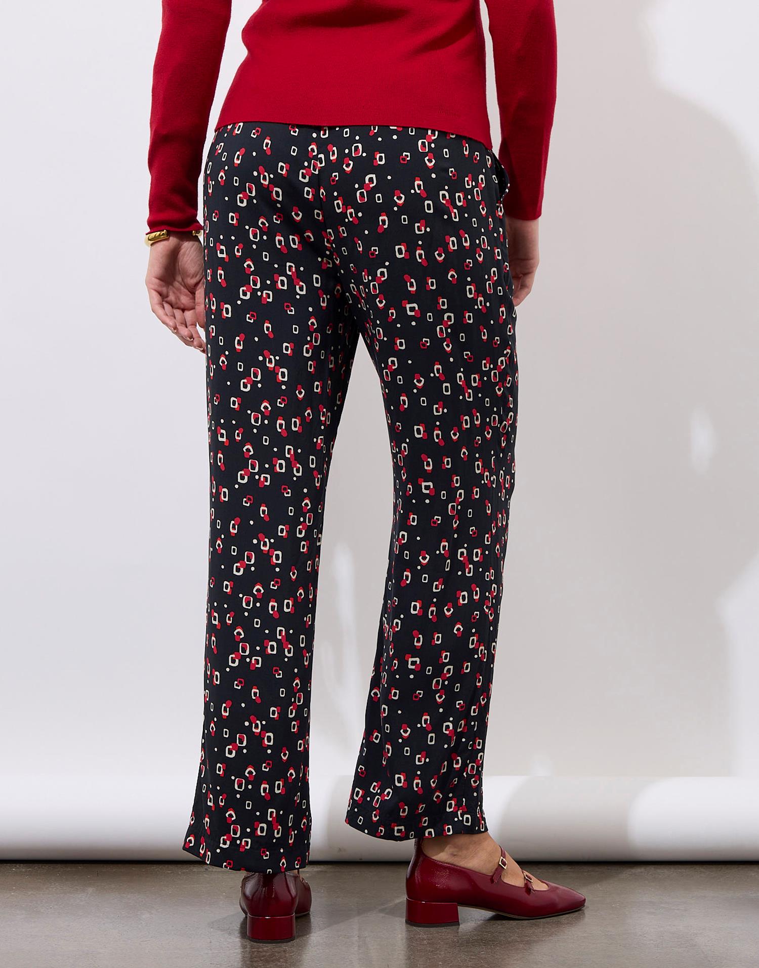 Pantalon long large imprimé