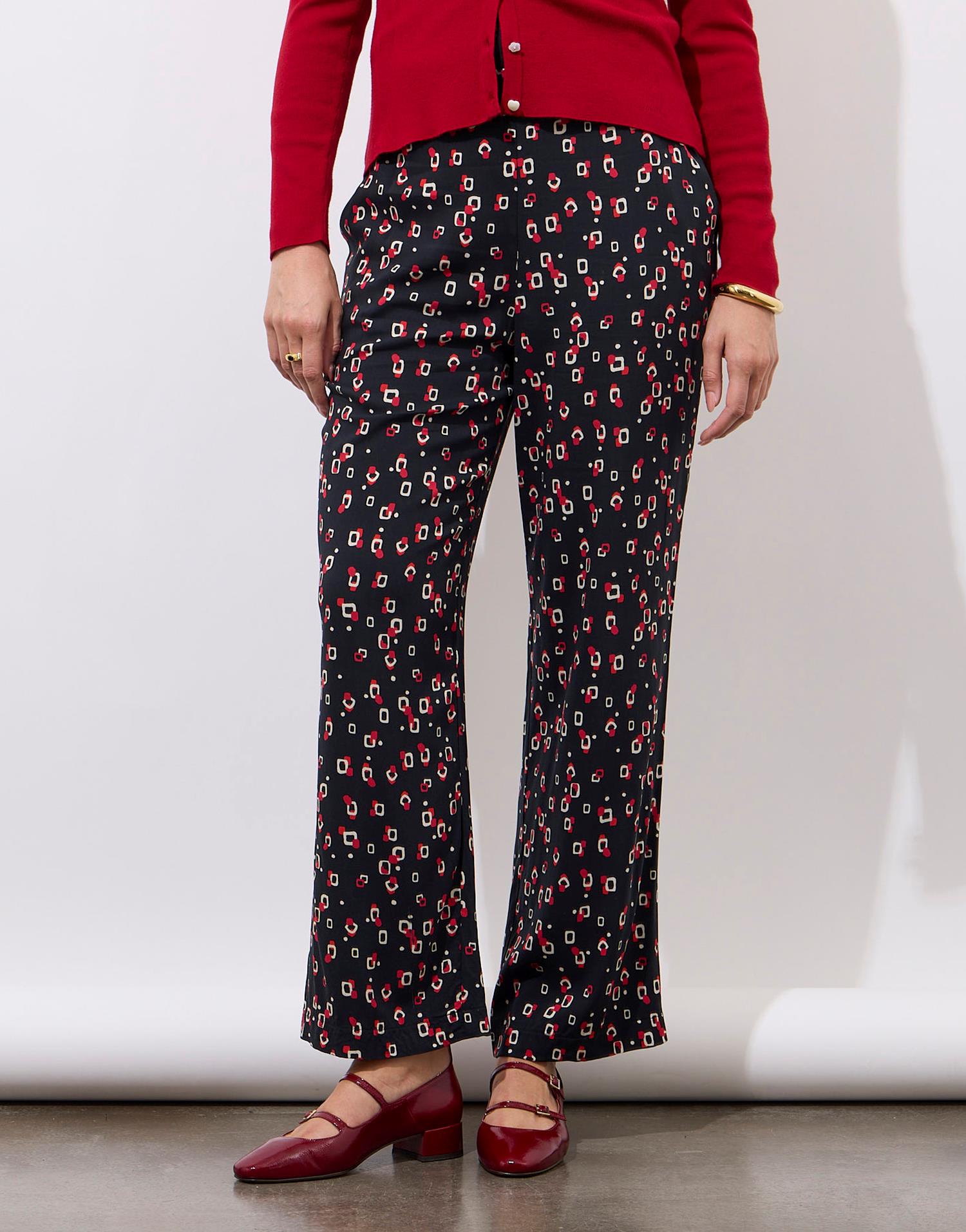 Pantalon long large imprimé
