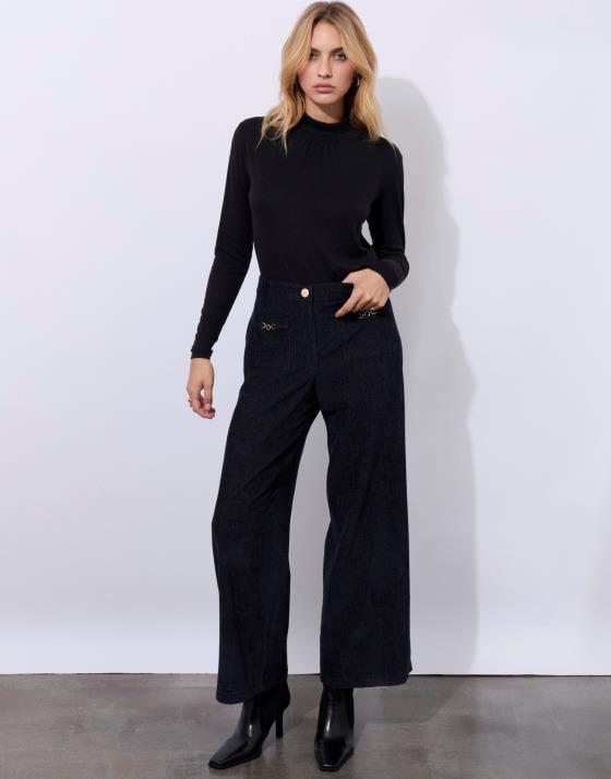 Pantalon long large uni