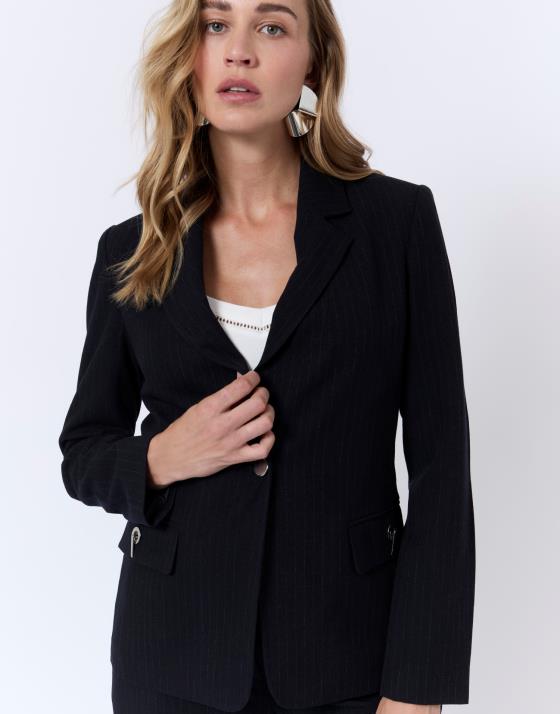 Veste longue rayée