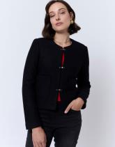 Veste courte contenant de la laine unie