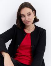 Veste courte contenant de la laine unie