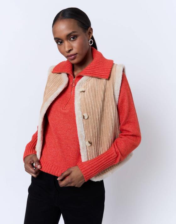 Gilet courte unie