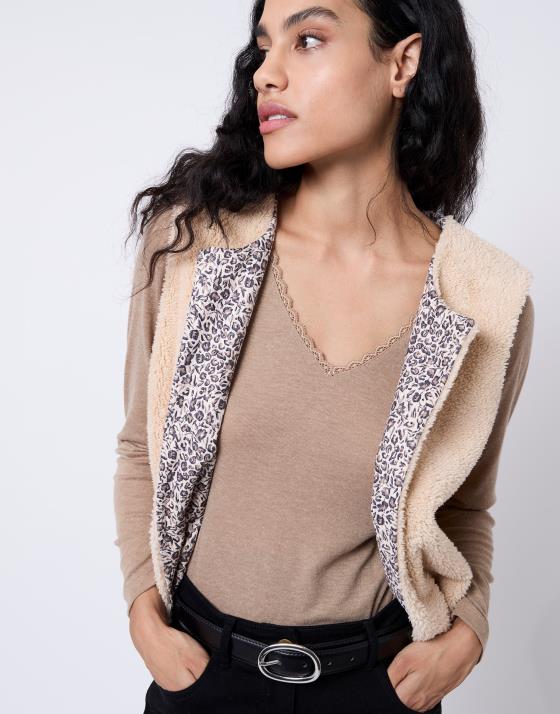 Gilet courte uni