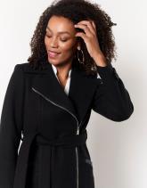 Manteau mi-longue uni