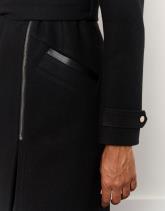 Manteau mi-longue uni