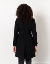 Manteau mi-longue uni