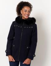 Manteau court uni