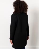 Manteau mi-long uni