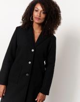 Manteau mi-long uni