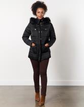 Doudoune mi-longue unie