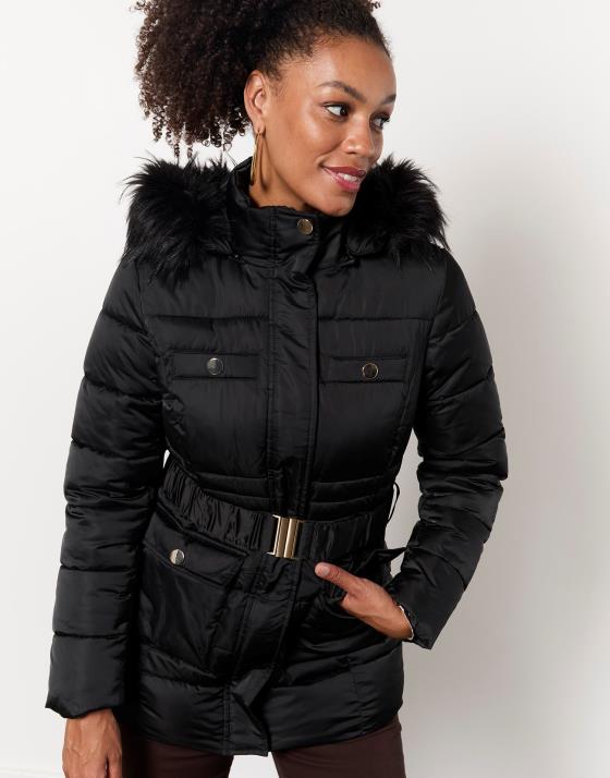 Blouson Long Femme Mi-saison Avec Capuche - Parka Chauffante Style Chic - Pour Ville, Bureau, Sorties - Tissu Qualité