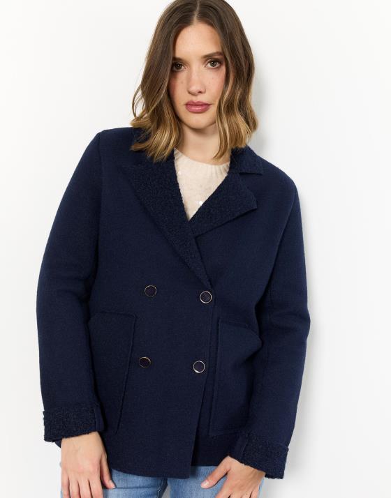 Manteau mi-long uni