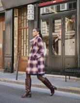 Manteau à carreaux