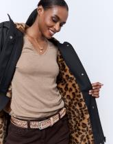 Parka mi-longue unie