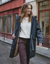 Parka mi-longue unie