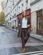 Parka mi-longue unie