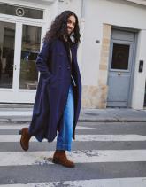 Redingote longue unie