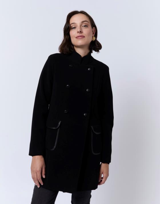 Manteau mi-long uni