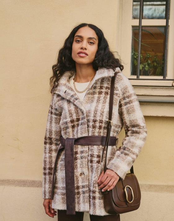 Manteau à carreaux