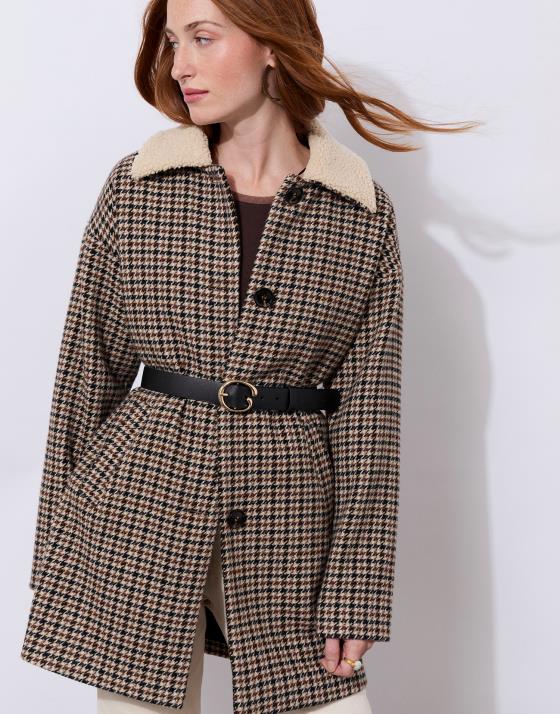 Manteau à carreaux