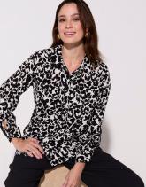 Chemisier manches longues imprimé léopard