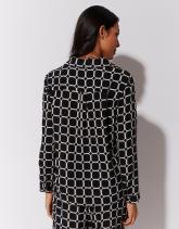 Chemisier manches longues imprimé graphique