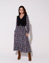 Blouse manches longues imprimé à fleurs