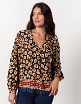 Blouse manches longues imprimé léopard