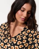 Blouse manches longues imprimé léopard