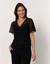 Blouse manches courtes unie