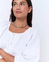 Blouse manches 3/4 unie