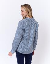 Chemisier manches longues rayé