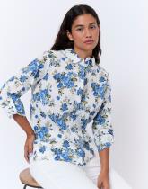 Chemisier manches longues imprimé à fleurs