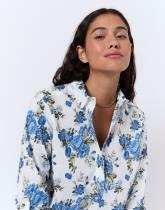 Chemisier manches longues imprimé à fleurs