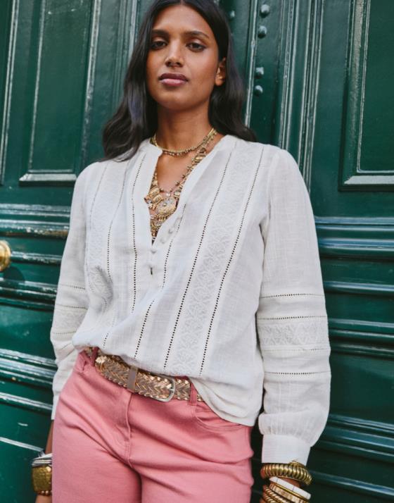 Blouse manches longues unie