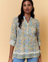 Blouse manches longues imprimé à fleurs