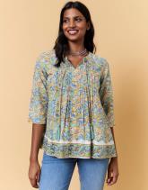 Blouse manches 3/4 imprimé à fleurs