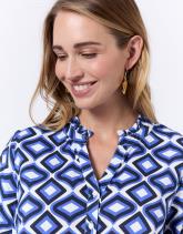 Chemisier manches longues imprimé graphique