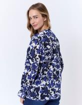Blouse manches longues imprimé à fleurs