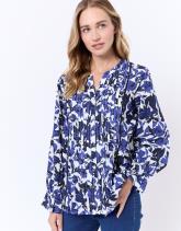 Blouse manches longues imprimé à fleurs